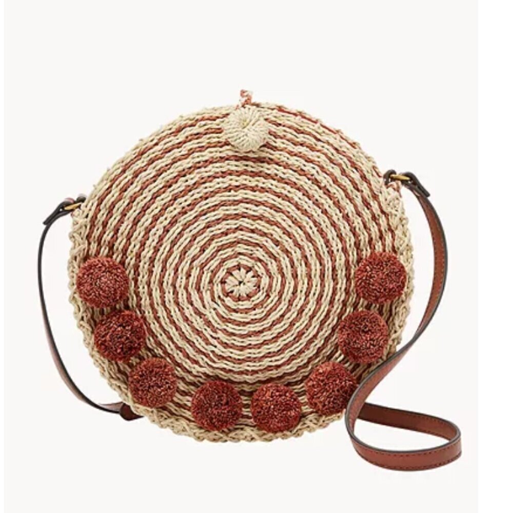 Fossil Tan and Brown Crossbody Bag